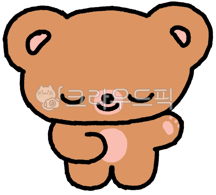 Teddy bear,cute bear,bear character,animal character,bear with closed eyes,cozy bear,teddy bear illustration,sticker design,hand-drawn style,emotional expression character,calm feeling,warm animal,cute animal,character sticker,brown bear,an