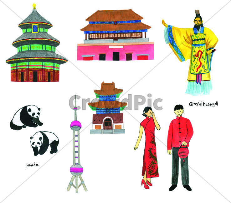 손그림,watercolor,handdrawing,그림,관광지,sights,관광명소,touristattractions,물감그림,여행,travel,traveling,trip,tour,journey,chinesedress,중국전통의상,전통의상,trave,중국,china,홍콩타워,판다,panda,진시황제,qinshihuangdi,culturalrelics,문화유적,human,인간,person,사람