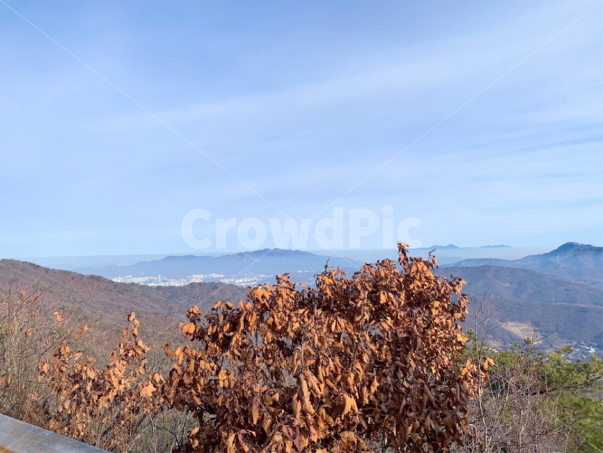 산,분위기,하늘,가을,낙엽