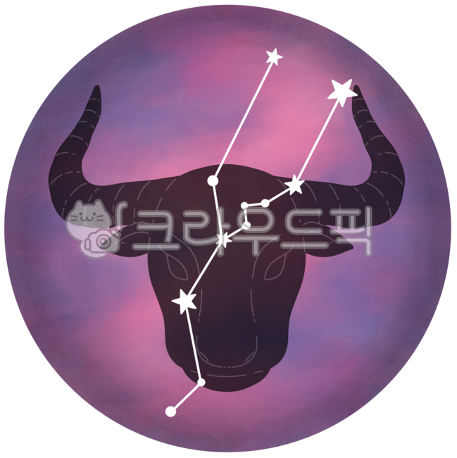 황소자리,별자리,별,별자리모양,황소자리그림,황소자리일러스트