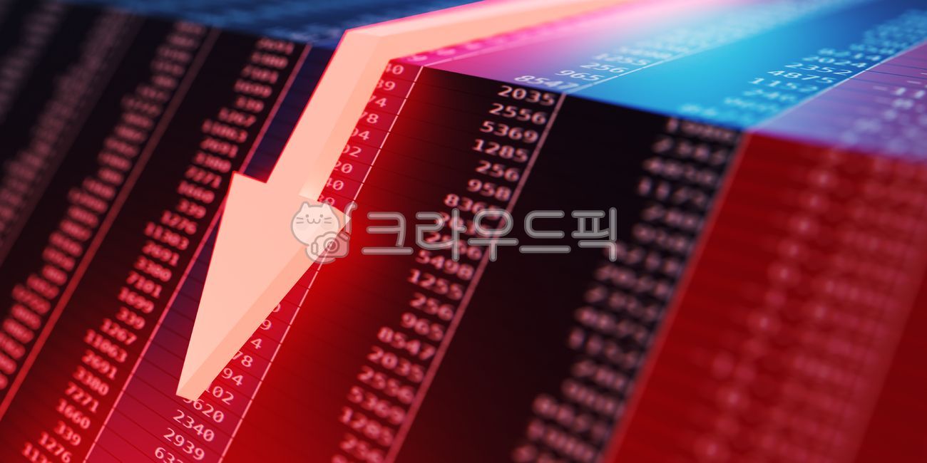 주식, 주가, 하락, 위기, 폭락, 사진,이미지,일러스트,캘리그라피 - MeshCube작가