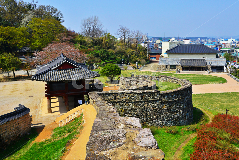 고창,고창읍성,모양성,봄,벚꽃,철쭉,철쭉꽃,계절,scenery,풍경,landscape,경치,nature,자연,outdoors,옥외,plant,식물,flower,blossom,꽃,human,인간,person,사람