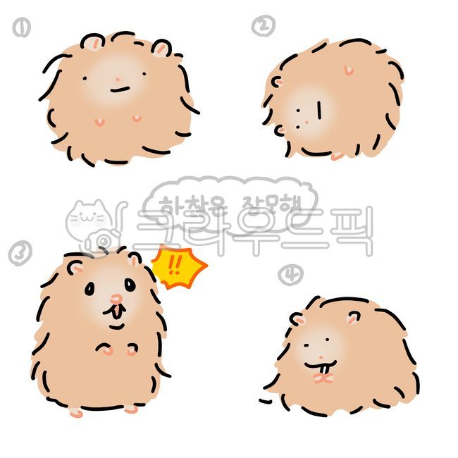 햄스터,hamster,장모햄스터,장모종,동물,소동물,반려동물,하찮은,낙서,동물그림,animal,쥐,찍찍이