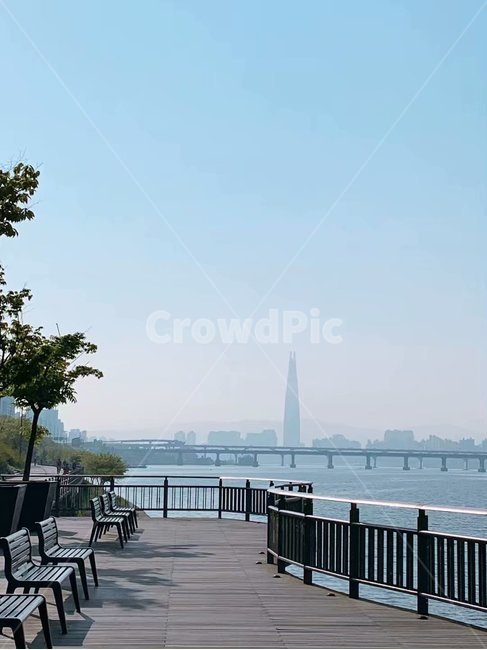 하늘,맑음,강,다리,힐링