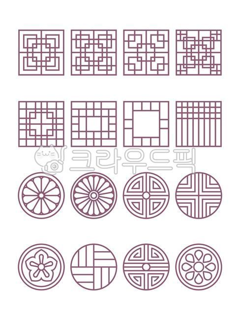 전통문양, 한국고전, 한국고전문양, 떡살무늬, 기와문양, 사진,이미지,일러스트,캘리그라피 - minewsong작가