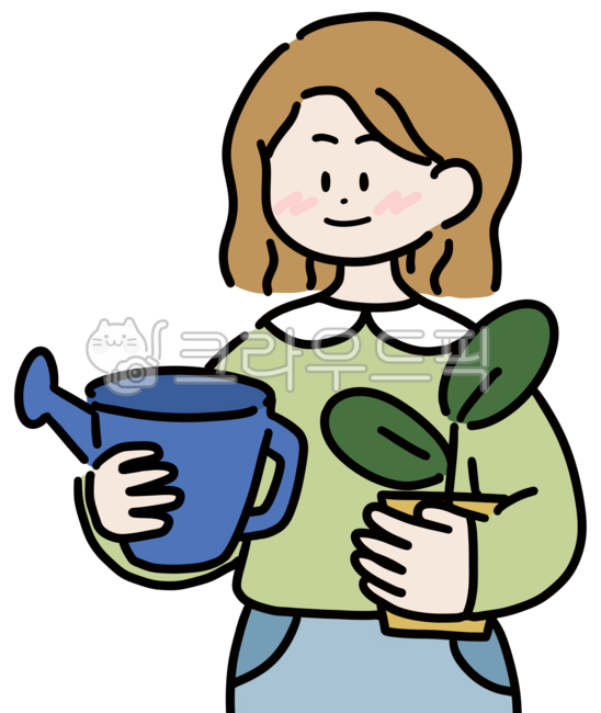 Arbor Day,seedlings,plant a tree,Arbor Day woman,Arbor Day illustration,tree,flower pot,watering can,watering a tree,planting a tree,May,spring