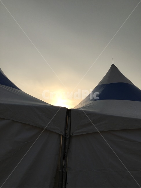 tent,텐트,천막,하늘,해,해넘이