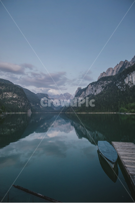호수,노젓는배,rowboat,오스트리아,고사우호수,알프스,water,자연,mountain,nature,물,산맥,mountainrange,풍경