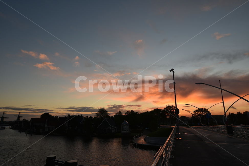 네덜란드,유럽,풍차마을,도시,전원,풍경,전원풍경,강,sunrise,동틀무렵,일출,아침,netherlands,morning,europe,근교