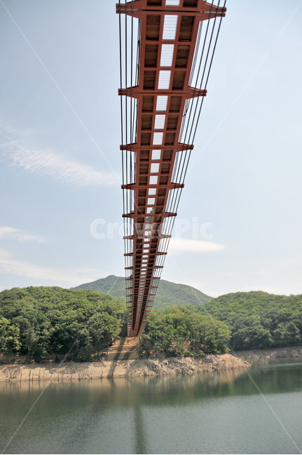 흔들다리,출렁다리,호수,마장호수,산책