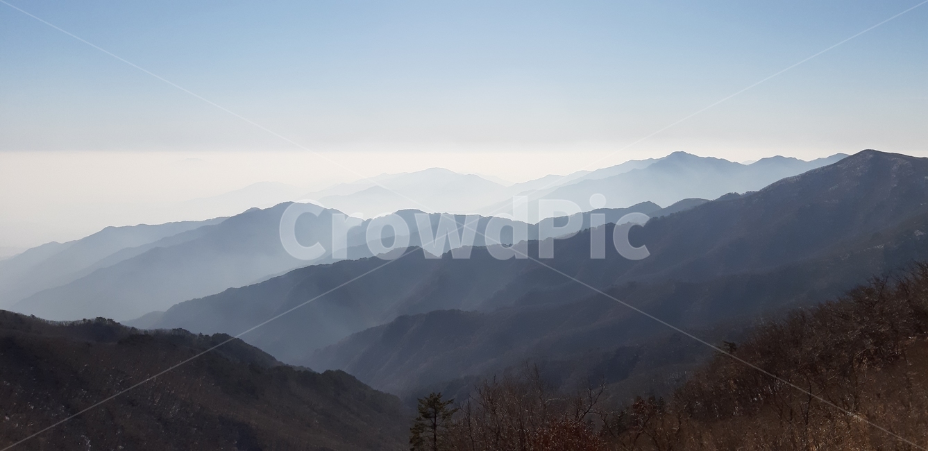 소백산,겨울,소백능선,연봉,운무,자연,풍경,nature,landscape,mountain,산,mountain range,산맥,outdoors,옥외