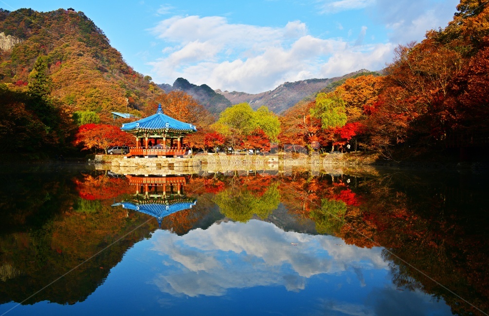 내장사,우화정,가을,추색,만추,반영,우화정가을,단풍,연못,정자,청기와,구름,nature,자연,water,물,outdoors,옥외,경치,경관,풍경,공원,국립공원,가을,계절,fall,autumn,season,한국자연풍경,한국자연경관,korea nature landscape