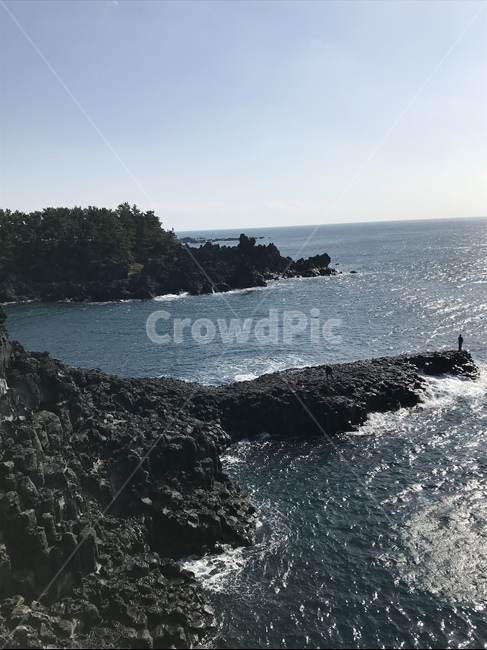 주상절리,바다,낚시,대양,ocean,sea,제주도,jeju,jeju island