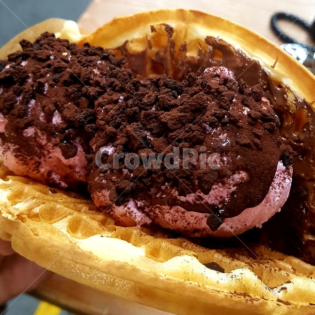 와플,아이스크림,아이스크림와플,디저트,초콜릿,음식,식재료,요리,food,cook,meal,dishes,food reserves