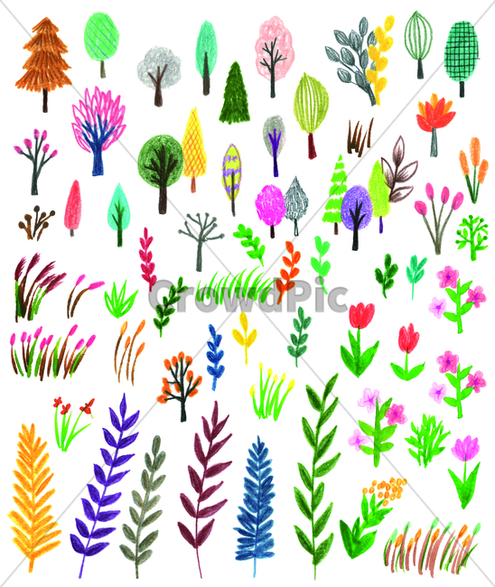 꽃,flower,bloom,blossom,blow,나뭇잎,leaf,foliage,umbrage,greenery,색연필,coloredpencil,나무,tree,plant,wood,손그림,그래픽,일러스트레이션,graphic,illustration