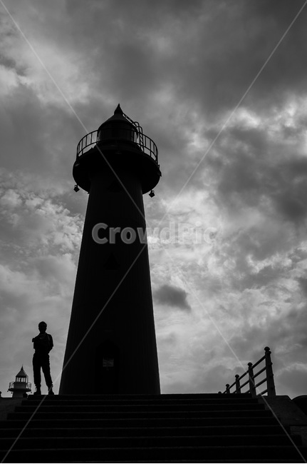 등대,흐림,실루엣,홀로,혼자,고독,외로움,시선,흑백,등대,lighthouse,흑백,모노톤,monochrome,black and white