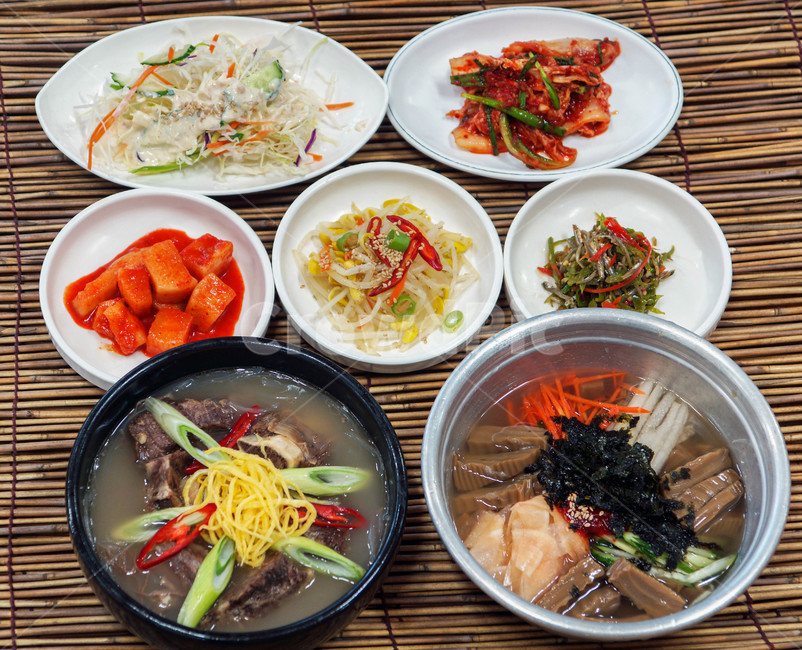 갈비탕,묵사발,정식,음식,도토리묵