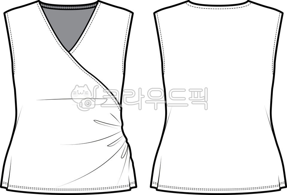 template,technical,wear,back,apparel,flat,design,garment,drawing,Fashion schematic drawing,vector,blouse,sleeveless,popover,schematic,gathering,clothes,mockup,background,pullover,shirring,surplice,clothing,style,front,sketch,wrap,fashion