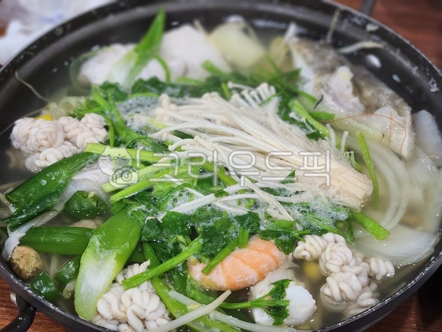soup, hotpot, fish, Korean food, braised monkfish - Authentic Korean ...