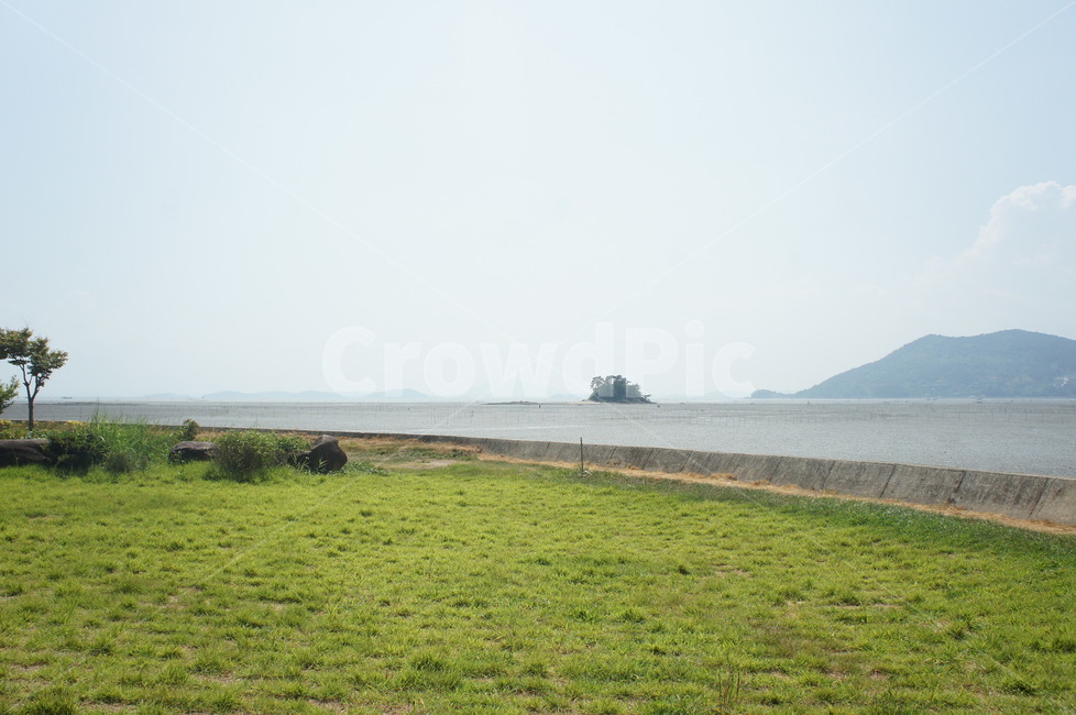 산,하늘,길,산책,풀,식물,구름,여름,맑음,nature,자연,outdoors,옥외,road,도로,한국,바다,갯벌