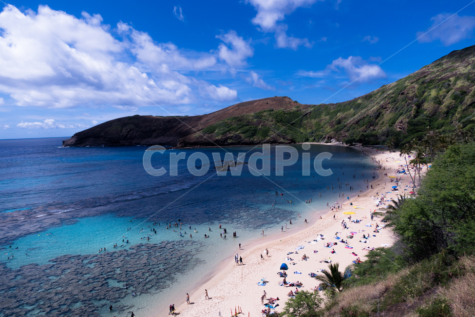 sky,cloud,Beach,blue,ocean,hawaii,Honolulu,Hawaii,Hanauma Bay,sight,snorkeling