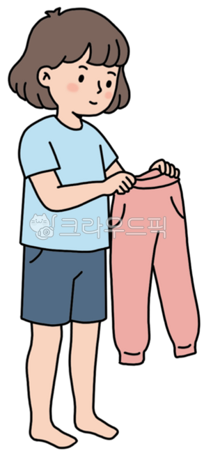 옷고르기,옷입기,갈아입기,어린이,유치원,유아,습관,스스로,의류,옷,바지,티셔츠,편안한,옷갈아입는,초등학생,소녀,여자아이