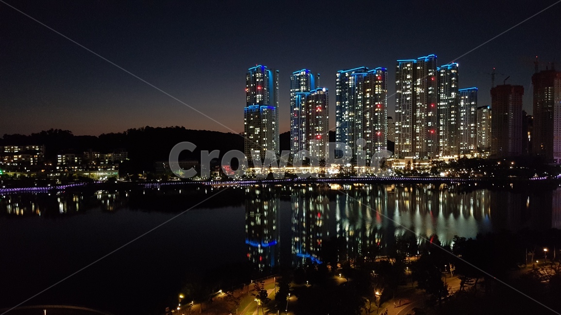 달밤,야경,호수,광교호수공원,빌딩,도시야경,아파트,야경,밤,풍경,nightscape,night,landscape,도시,city