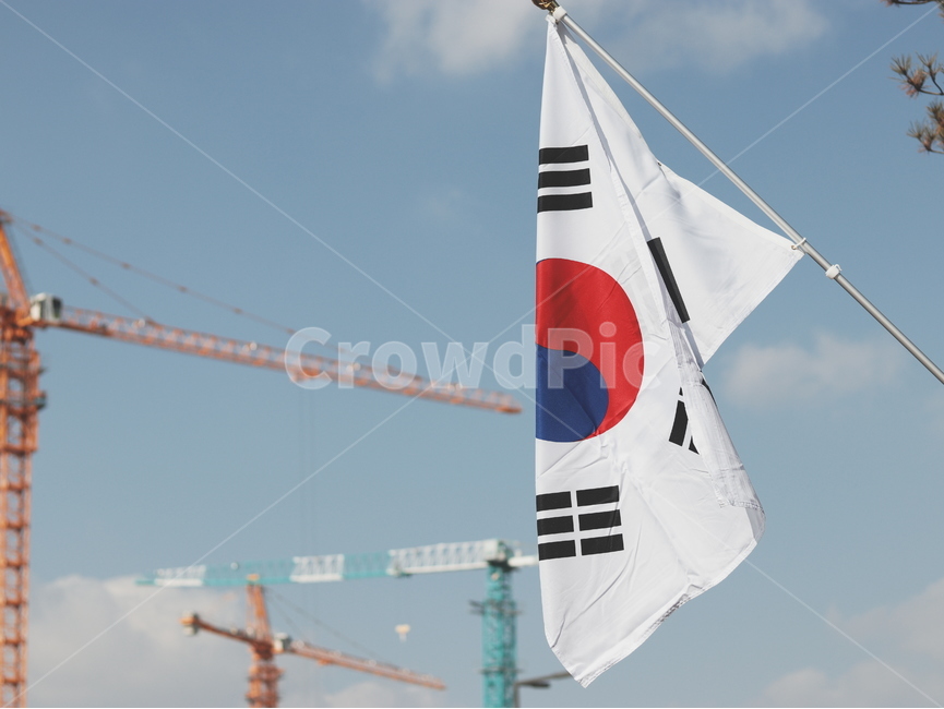 태극기,깃발,하늘,flag,상징