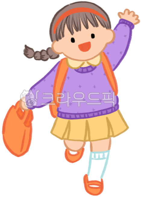 Drawing,illustration,school,new semester,spring,entrance,cute,freshman,elementary school,first grade,person,child,student,elementary school student,school bag,bag,backpack,going to school,happy,greeting,full body,woman,girl,female s