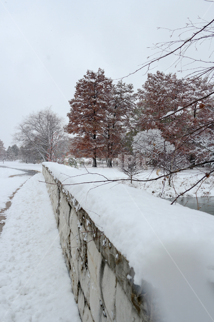 겨울,눈,눈길,공원,나무,눈쌓인길,담,담벼락,눈쌓인담벼락,park,path,wall