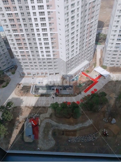 아파트,구도,아래,고저,행사,풍경