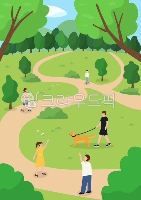 greeting,spring,cloud,character,retriever,drawing,female,pet,sky,Character,natural,tree,picnic,puppy,background,comfortable,person,animal,dog,male,woman,activity,life,summer,grass,flat,vector,man,human,leisure,park,rest,golden retriever,green,nature,carto