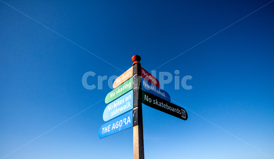 nodogs,noskating,noalcohol,nobikes,sign,이정표,표지판,미국,캘리포니아,산타크루즈,signboard,direction