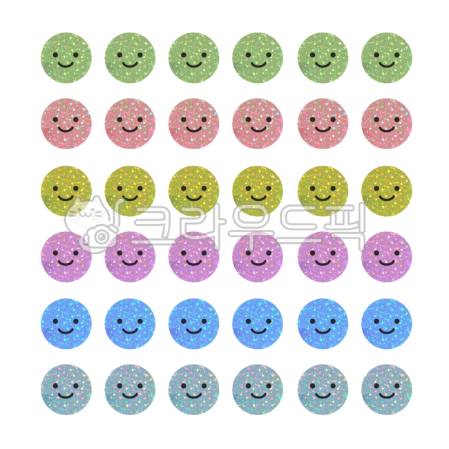 스티커,홀로그램,반짝이스티커,반짝이,펄스티커,보석패턴,패턴,홀로그램패턴,라벨지,원형스티커,스마일,웃는얼굴,스마일스티커