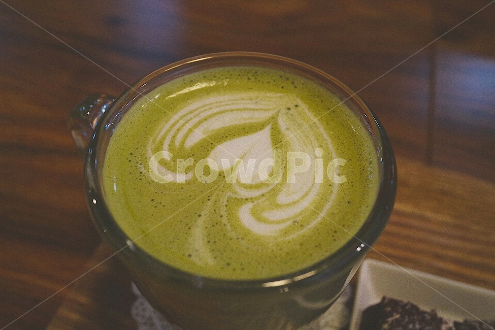 그린티라떼,카페,녹차,라떼아트,차,필름카메라,음료수,drink,beverage