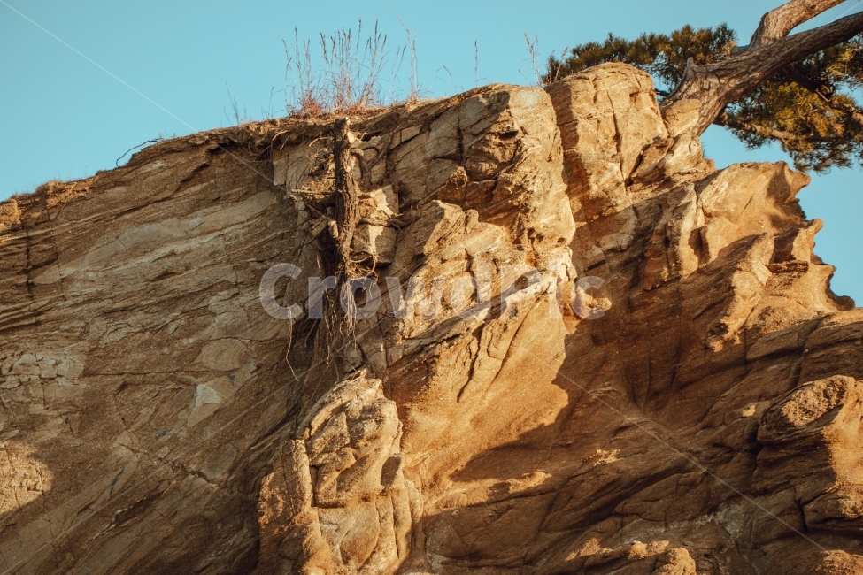 서해,바위,자연,나무,하늘,자연,풍경,nature,landscape,outdoors,옥외,cliff,낭떠러지