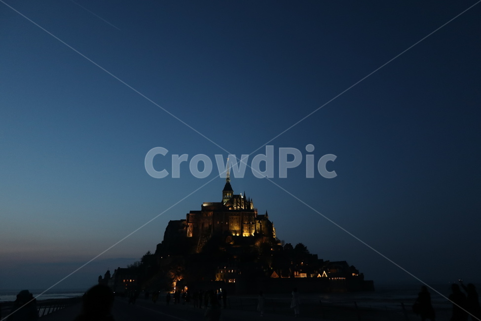프랑스,노르망디,몽생미셸,수도원,야경,france,normandy,nightview