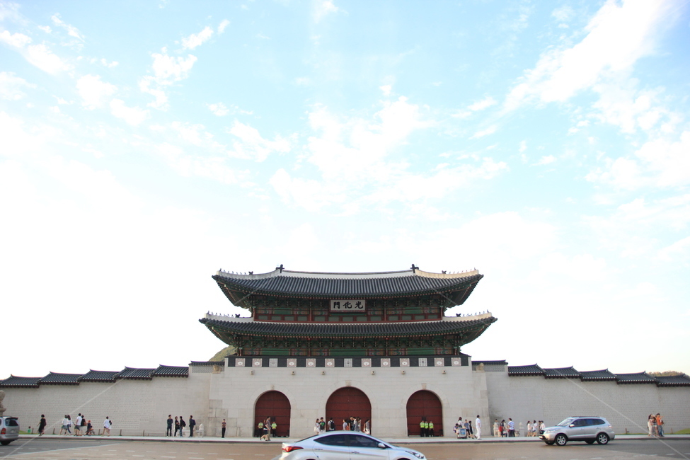 광화문,파란하늘,고궁,문,풍경,바탕,광화문입구,ancientpalace,tradition