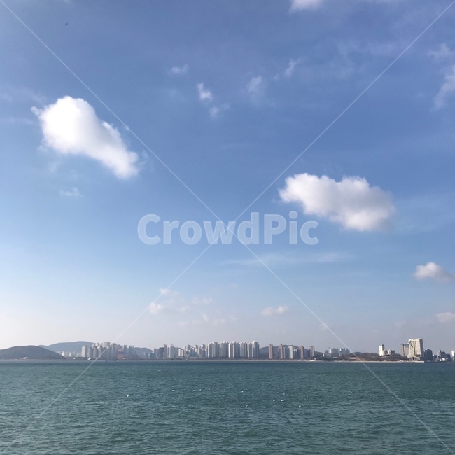 한국,풍경,바다,구름,하늘,도시,풍경,city,landscape,nature,자연,outdoors,옥외,weather,날씨,cloud,cumulus,적운,sky