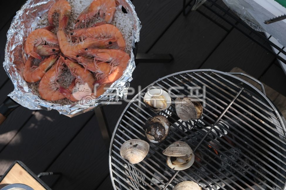 새우,대하구이,조개구이,해산물,가을,새우소금구이,점심식사,야외