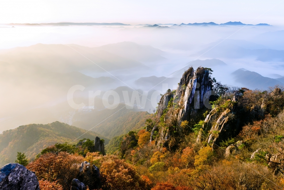 대둔산,풍경,일출,운해,가을,단풍,자연,풍경,nature,landscape,가을,계절,fall,autumn,season,outdoors,옥외,mountain,산,mountain range,산맥