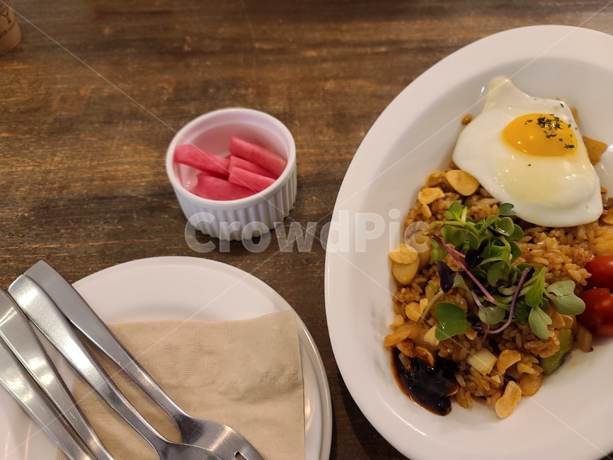 food,음식,egg,계란,plant,식물,볶음밥,식사,나시고랭,식당,레스토랑