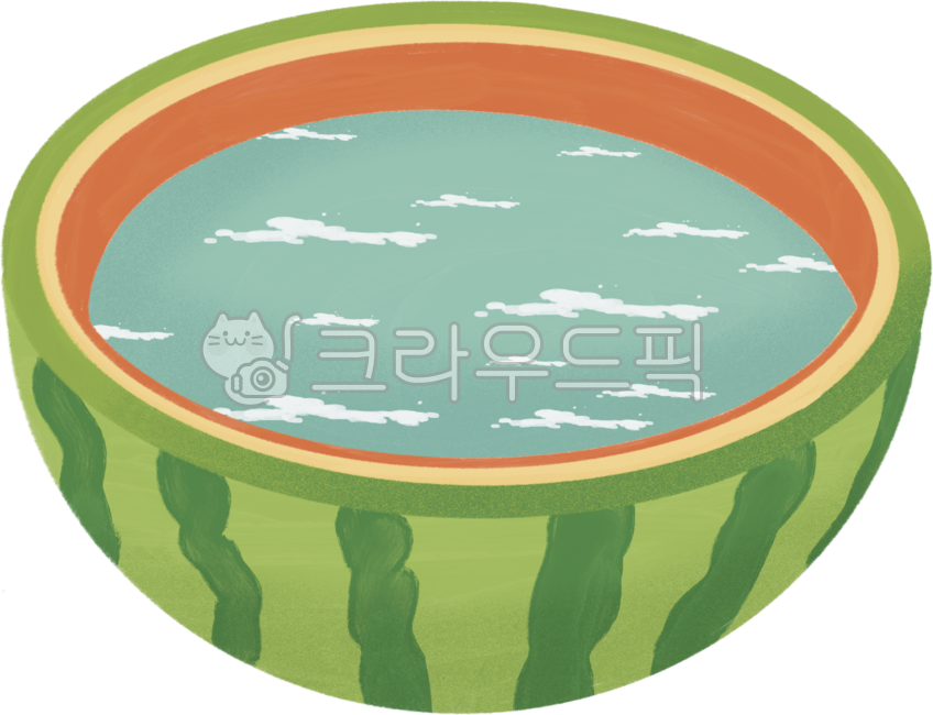 Watermelon pool,summer illustration,fruit pool,watermelon illustration,water play drawing,baby illustration,swimming pool illustration,cute drawing,watermelon pool,watermelon props,fruit props,sticker source,cute material,swimming icon,fruit