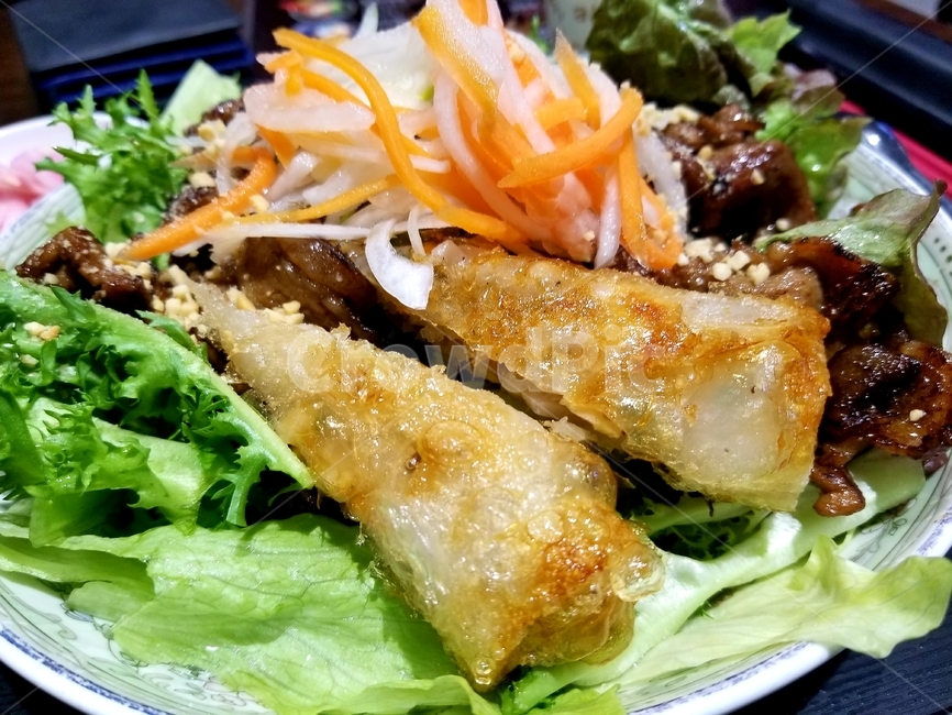 베트남요리,분보짜오,샐러드,고기,점심,lunch,food,음식,야채,salad,vegetable