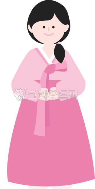 소녀,한복,한복일러스트,한복소녀,꽃,광복,통일,예절,추석,설날,전통,전통의상,한국,한국일러스트,전통일러스트,png