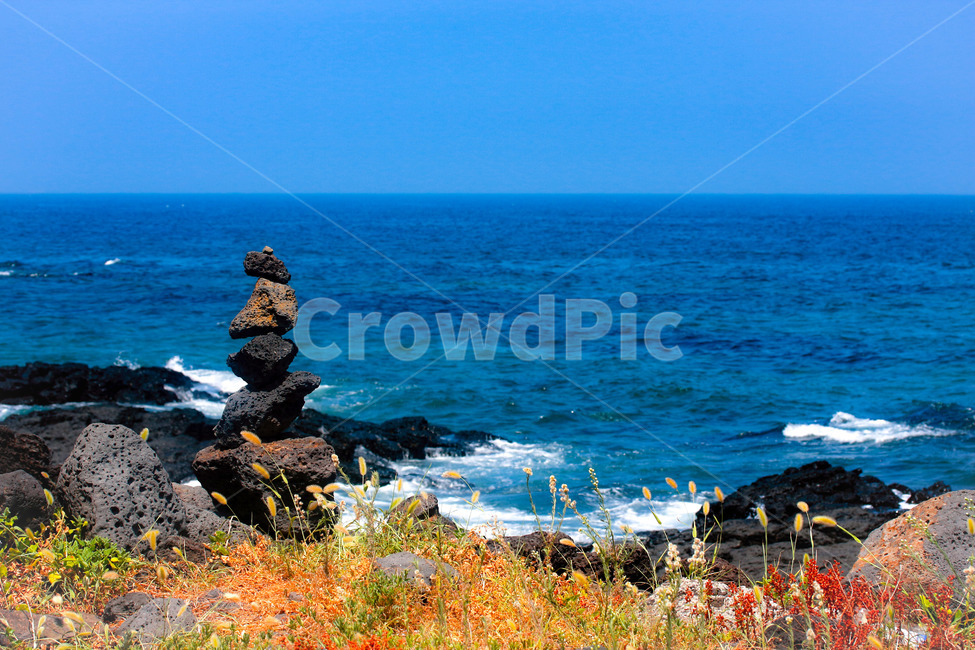 바다,제주도,돌탑,해변,여름바다,자연,풍경,nature,landscape