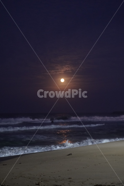 바다,파도,노을,달,자연,해변,바다,beach,sea