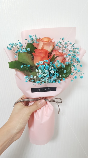 장미,안개꽃,꽃,love,로즈데이