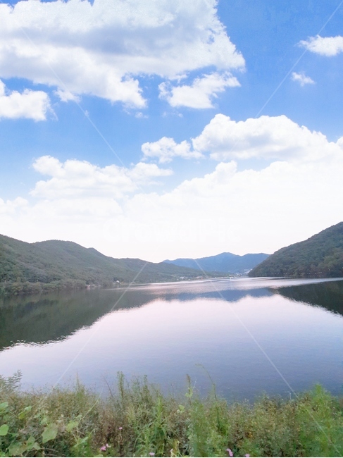하늘,경치,풍경,강,자연,호수,구름,뭉게구름