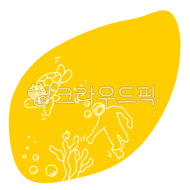 water bubbles,Mango shape,ocean,turtle,deep sea,fish,Haenyeo,seaweeds,diver,In the sea